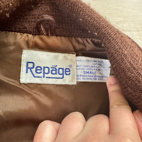 Vintage Leather Suede Jacket • S /M - Picture 4 of 10